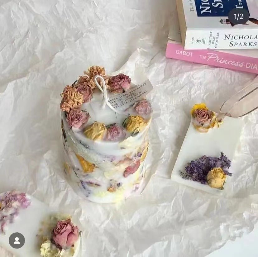 Dried Flower Candle - Shopuz