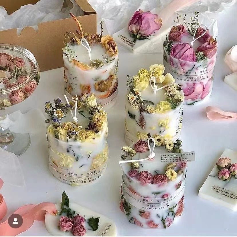 Dried Flower Candle - Shopuz