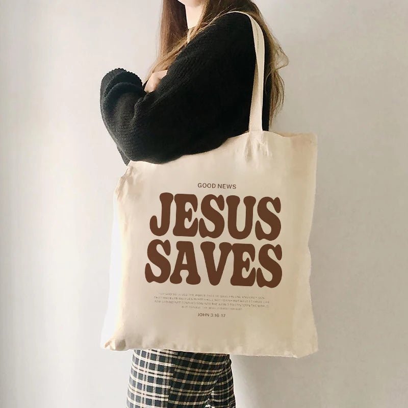Jesus Saves Tote - Shopuz
