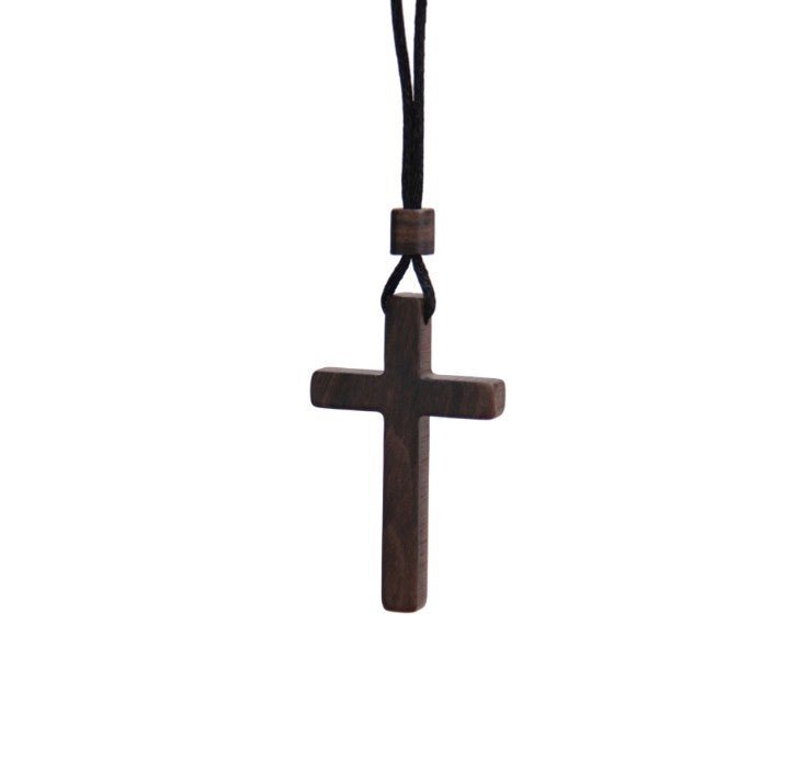 Sandalwood Cross Necklace - Shopuz