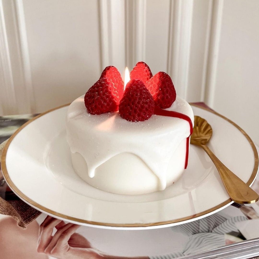 Strawberry Cake Candle - Shopuz