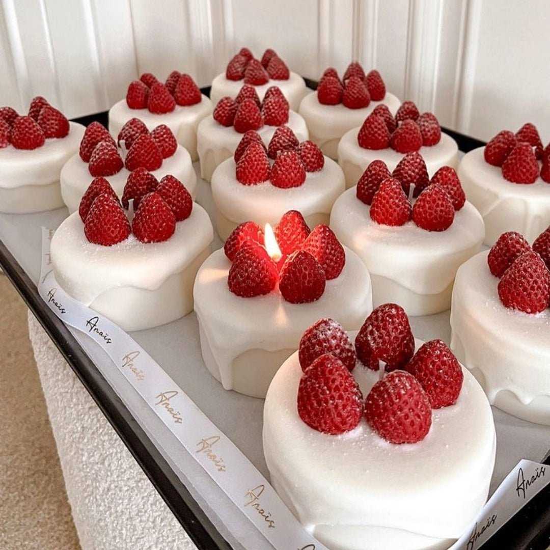 Strawberry Cake Candle - Shopuz